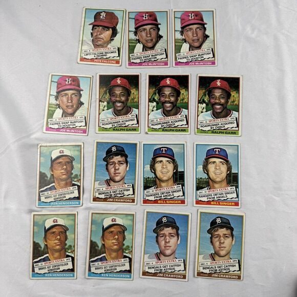 1976 Topps Traded Baseball 70 Cards Lot Poor Condition Low Grade w Multiples - Picture 8 of 8